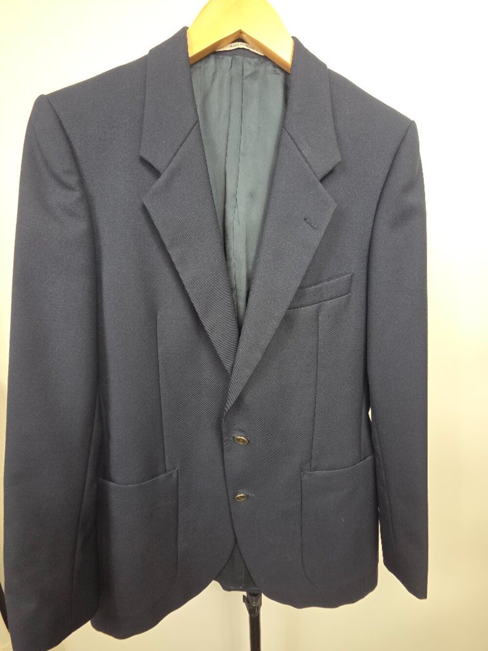Vintage Yves Saint Laurent Monsieur Men’s Navy Wool Blazer – Made in France - Picture 2 of 14